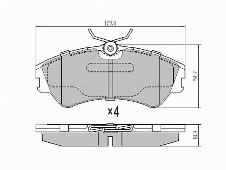 Колодки тормозные (Спереди) Volkswagen Transporter 90-03