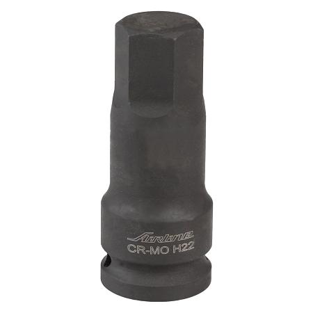 Головка ударная торцевая 1/2"DR внешний шестигранник H22, L=78мм (ATAS018)