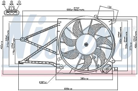 Вентилятор радиатора OPEL ASTRAG/ZAFIRA DTI -05 85176