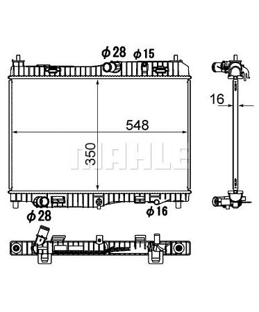 Радиатор охлаждающей жидкости FORD FIESTA VI 2008- cr1896000s