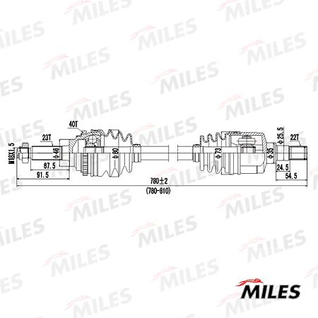GC02047 Привод в сборе DAEWOO MATIZ 0.8 08- прав. (ABS)