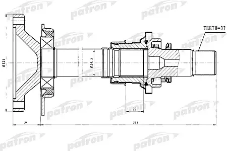 PDSV028 Вал приводной