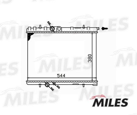 ACRM043 Радиатор PEUGEOT 206 1.1-1.6 02-/ 307 1.4-2.0 01-