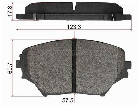 Колодки тормозные (Спереди) Toyota RAV4 (CA20) 00-05