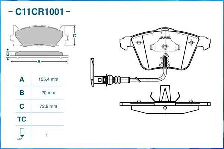 Колодки передние C11CR1001