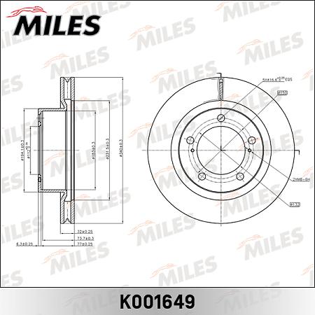 Диск тормозной TOYOTA LAND CRUISER J200/LEXUS LX570 08- передний вент.D 340мм. K001649