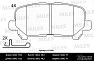E110541 Колодки тормозные HONDA PILOT 08-/ACURA MDX 06- задние SemiMetallic