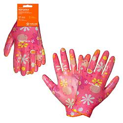 Перчатки нейлоновые женские с цельным полиуретан. покрытием ладони () AWG-NW-09