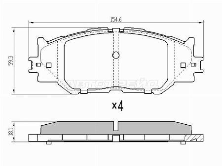 Колодки тормозные (Спереди) Lexus IS 05-