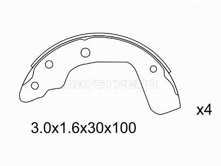 Колодки тормозные барабанные Suzuki Swift 03-10