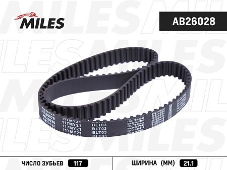 AB26028 Ремень ГРМ TOYOTA 1.6 92-00 (117X21)