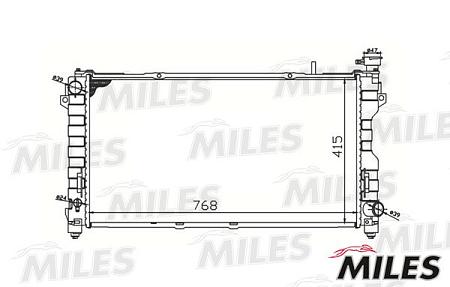 Радиатор CHRYSLER VOYAGER 2.4 00- acrm125