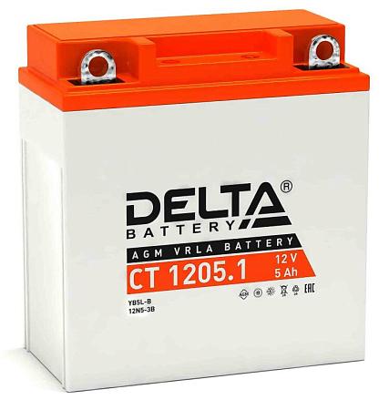 Аккумулятор DELTA мото AGM 5 А/ч YB5L-B CT 1205.1
