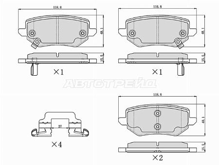 Колодки тормозные (Сзади) TANK 300 20-
