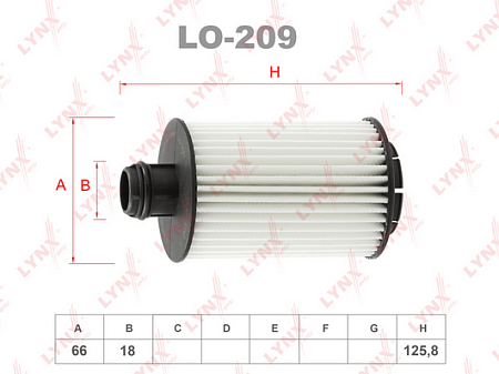 Фильтр масляный CHEVROLET 2.0 CRDI 06- LO-209