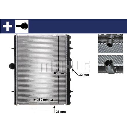 Радиатор охлаждающей жидкости CITROEN JUMPY/ FIAT SCUDO cr889000s
