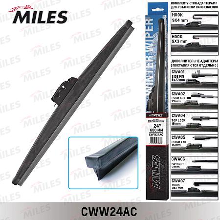 CWW24AC Щётка с/о 600мм зимняя ( HOOK 9x3/9x4)