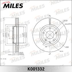 Диск тормозной MAZDA 6 12-/CX-5 11- передний вент. K001332