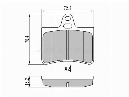 Колодки тормозные (Сзади) Citroen C5 01-17