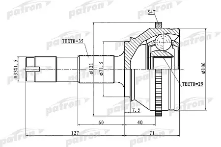 ШРУС PCV1334