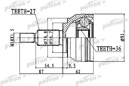 ШРУС PCV1771