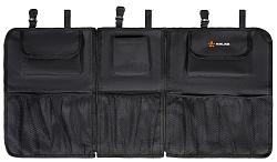Органайзер на спинку зад.сиденья, 3/3, раздельный на молнии, с карманами, черный ADOS003
