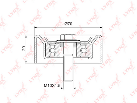 Ролик ремня приводного HYUNDAI ix35 2.0 10> PB-7207