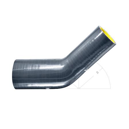 Силиконовый изгиб-переходник 38-50мм 45 градусов shb385045