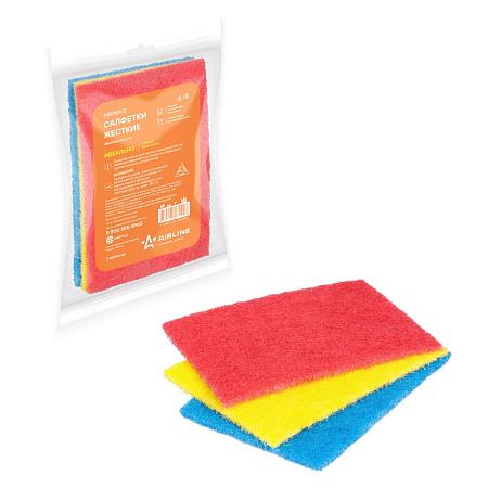 AIRLINE ABDN002 Салфетки жесткие абразивные 3 шт. (9*13см)