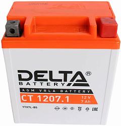 Аккумулятор DELTA мото AGM 7 А/ч YTX7L-BS CT 1207.1