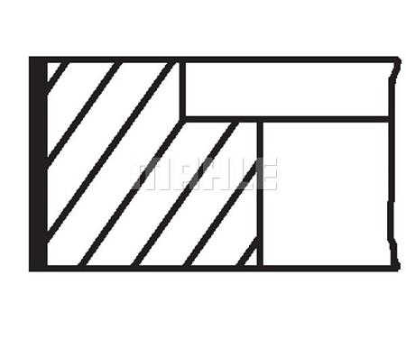 Кольца поршн. к-т на 1 цил. 03475v0