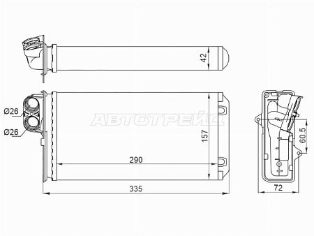 Радиатор отопителя салона PEUGEOT 607 99-10