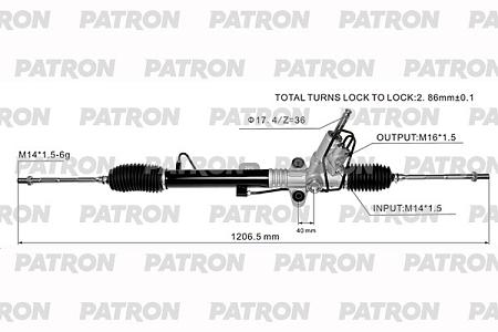 PSG3150 Рейка рулевая