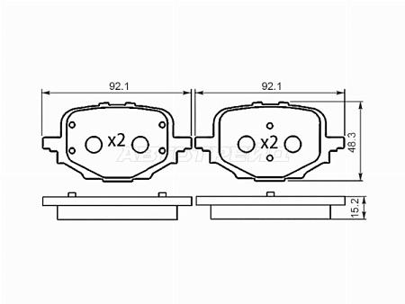 Колодки тормозные (Сзади) Changan UNI-V 21-