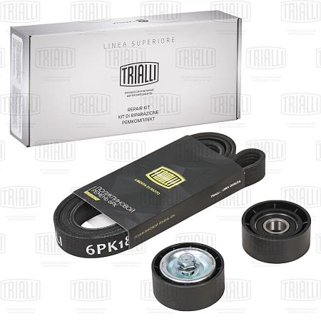 Ремкомплект привода для а/м Лада Largus (12-)/Logan (04-) 1.6i AC ГУР (6PK1820+натяж.+ролик) (GD 735)