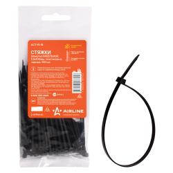 Стяжки (хомуты) кабельные 2,5*100 мм, пластиковые, черные, 100 шт. ACT-N-18
