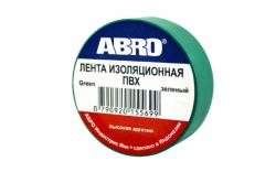 ABRO ET-912-R-GREEN Лента изоляционная 18 мм x9,1м толщина 0,12 мм ПВХ зеленая от -3C до +80 C ET-912-18-10-GRN-RW