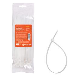 Стяжки (хомуты) кабельные 3,6*200 мм, пластиковые, белые, 100 шт. ACT-N-06