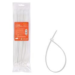 Стяжки (хомуты) кабельные 3,6*300 мм, пластиковые, белые, 100 шт. ACT-N-10